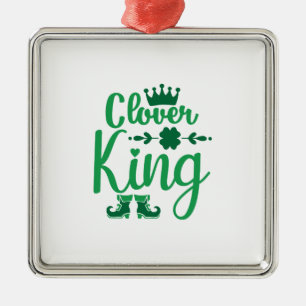 Irish Clover King Metalen Ornament