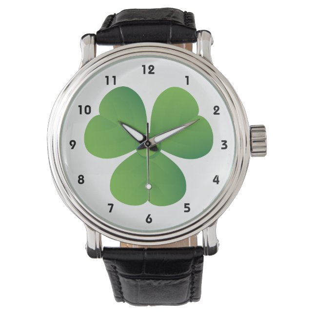 Irish clover St. Patrick's Day Custom Horloge (Voorkant)