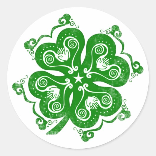 Irish Clover Sticker (Voorkant)