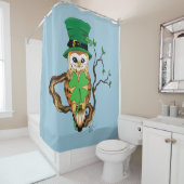 Irish Clovers Uil Groen Douchegordijn (In situ)
