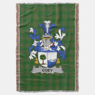 Irish Coey of McCoey Wapen Familie Crest Ir Deken