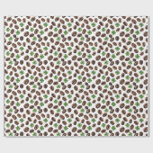 Irish Coffee Beans and Shamrocks Funny Design Cadeaupapier (Vlak)