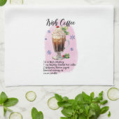 Irish Coffee Cocktail Recept Vakantie Kerstmis Theedoek (Gevouwen)