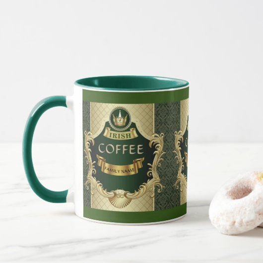 Irish Coffee Cuppa St, la Mug personnalisée de Pad (Avec donut)