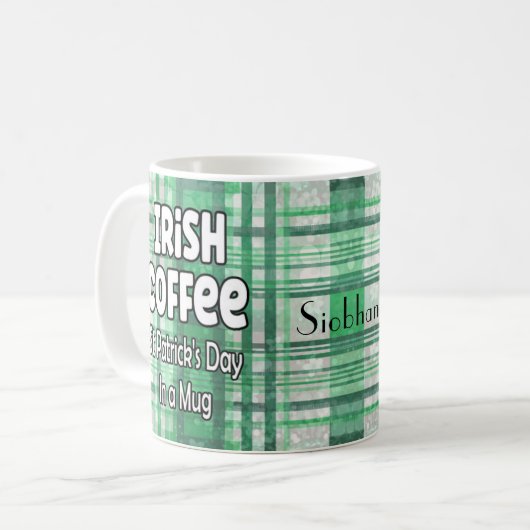 Irish Coffee St Patrick's Day in een Mok (Voorkant links)