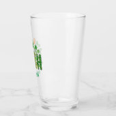 Irish Colors Clovers Name St Patrick's Day Beer Glas (Links)