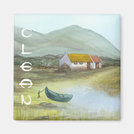 Irish Cottage Vaatwasser Magnet CLEAN van Bonhovey Magneet