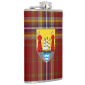 Irish County Cork Tartan & Crest Heupfles (Rechts)