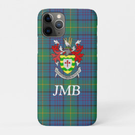 Irish County Donegal Tartan Monogram iPhone 11 Pro Hoesje