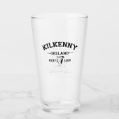 Irish County Kilkenny Ireland Personalized Text Glas (Voorkant)