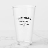 Irish County Westmeath Ireland Personalized Text Glas (Voorkant)
