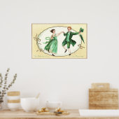 Irish Couple Dancing  St Patrick's Day Poster (Keuken)