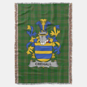 Irish Crehall of O_Crehall Coat of Arms Family Car Deken