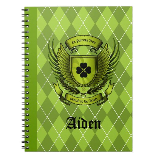 Irish Crest St. Patricks Day Notitieboek (Voorkant)