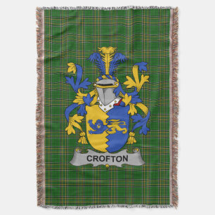 Irish Crofton Coat of Arms Family Crest Ireland Deken