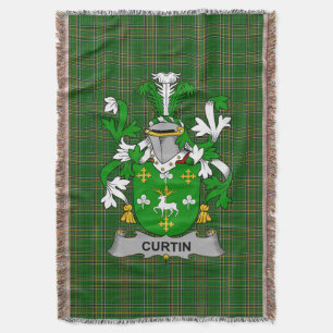 Irish Curtin of McCurtin wapenschild familie Cres Deken