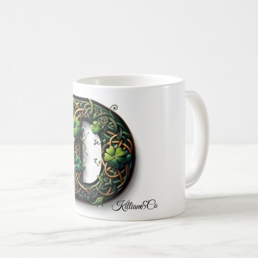 Irish D Monogram Coffee Mug (Devant droit)