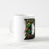 Irish D Monogram Coffee Mug Koffiemok (Voorkant links)