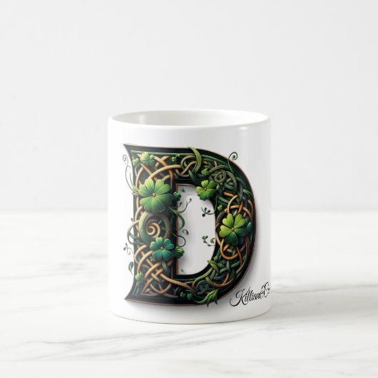 Irish D Monogram Coffee Mug Koffiemok (Center)