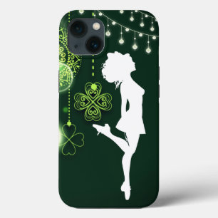 Irish Dance Celtic Clovers and Lights iPhone 13 Hoesje