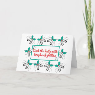 Irish Dance Christmas Kaart - Ghillies en Holly