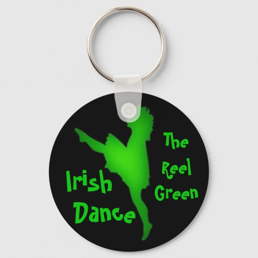 Irish Dance...de rol groen Sleutelhanger (Voorkant)