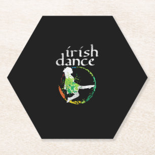 Irish Dance Girl Colors St Patricks Day Ceili Danc Kartonnen Onderzetters