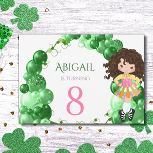 Irish Dance Green Balloon Arch Birthday Party Kaart