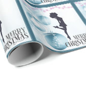 Irish Dance Hard Shoe Blue Pink Merry kerst Cadeaupapier (Rol Hoek)
