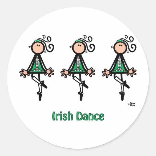 Irish Dance Ronde Sticker (Voorkant)