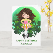 Irish Dance St. Patrick's Day Clovers Birthday Kaart (Gele Bloem)