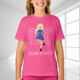 Irish Dance Typography Blond Hair Irish Dancer T-shirt