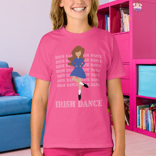 Irish Dance Typography Brown Hair Irish Dance T-shirt