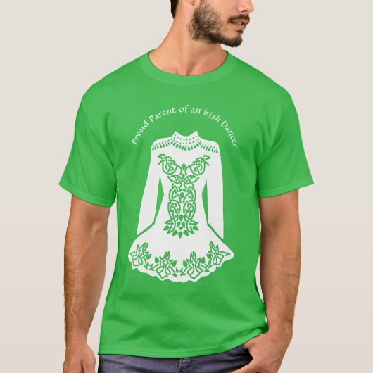 Irish Dancer Dress Custom Message Danser Gewaardee T-shirt (Voorkant)