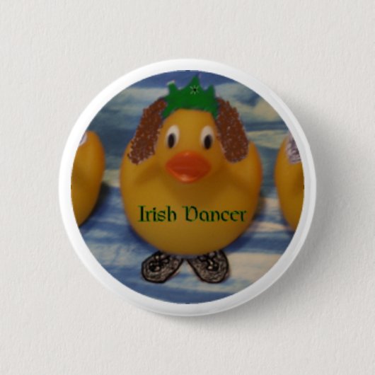 Irish Dancer Duck Ronde Button 5,7 Cm (Voorkant)
