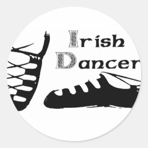 Irish Dancer Ghillies Ronde Sticker