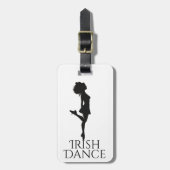 Irish Dancer Hard Shoe Black en White Dance Bagagelabel (Voorkant verticaal)