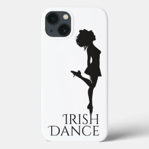 Irish Dancer Hard Shoe Black en White Dance iPhone 13 Hoesje