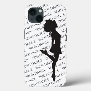 Irish Dancer Hard Shoe Black en White Dance iPhone 13 Hoesje