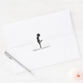 Irish Dancer Hard Shoe Black en White Dance Driehoek Sticker (Envelop)