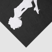 Irish Dancer Hard Shoe Black en White Dance Tissuepapier (Detail)