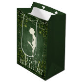 Irish Dancer Hard Shoe Ivy and Lights Birthday Medium Cadeauzakje (Voorkant Gekanteld)