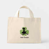 Irish Dancer Leaping Celtic Shamrock Mini Tote Bag (Voorkant)
