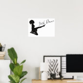 Irish Dancer Soft Shoe Black en White Dance Poster (Thuiskantoor)