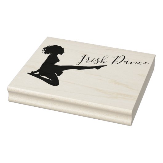 Irish Dancer Soft Shoe Black White Dance Rubberstempel (Stempel)