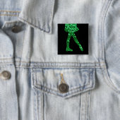Irish Dancer Vierkante Button 5,1 Cm (In situ)