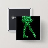 Irish Dancer Vierkante Button 5,1 Cm (Voorkant /achterkant)