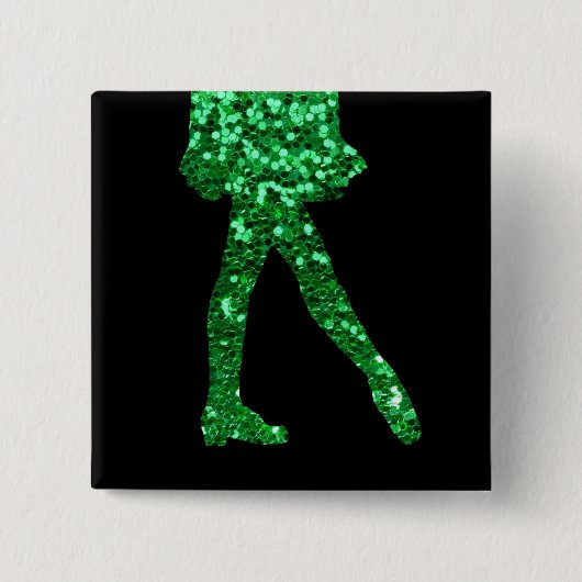 Irish Dancer Vierkante Button 5,1 Cm (Voorkant)