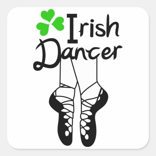 Irish Dancer Vierkante Sticker (Voorkant)