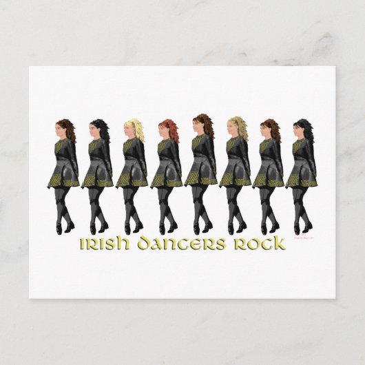Irish Dancers Rock Briefkaart (Voorkant)